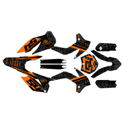 KTM 85SX & 105SX graphics kit 2013-2015 cyrus series orange-shift
