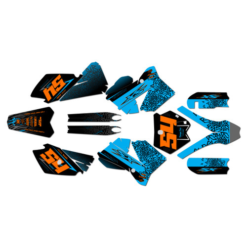 ktm 105sx graphics kit 2006-2012 fatality series cyan