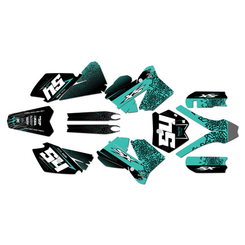 ktm 105sx graphics kit 2006-2012 fatality series teal