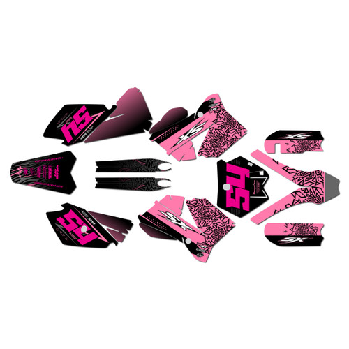 ktm 105sx graphics kit 2006-2012 fatality series magenta-shift