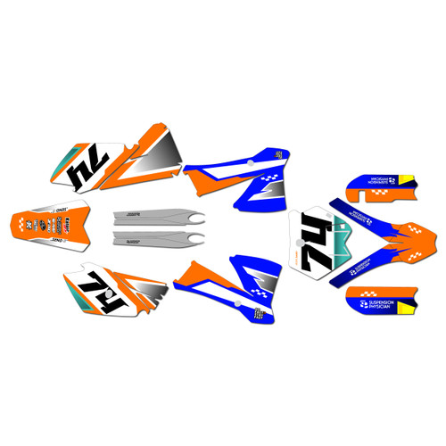ktm 105sx graphics kit 2003-2005 prestige series orange