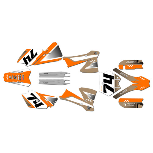 ktm 105sx graphics kit 2003-2005 prestige series tan