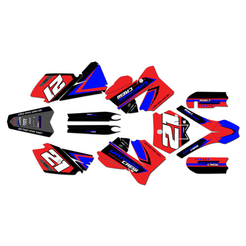 ktm 85sx graphics kit 2006-2012 orange-crew series red