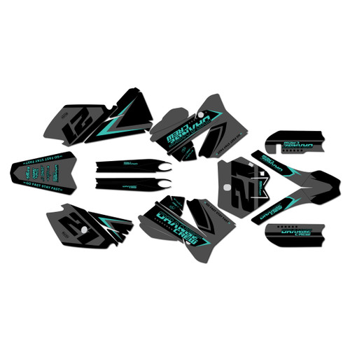 ktm 85sx graphics kit 2006-2012 orange-crew series teal-shift