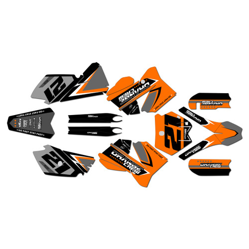 ktm 105sx graphics kit 2006-2012 orange-crew series orange