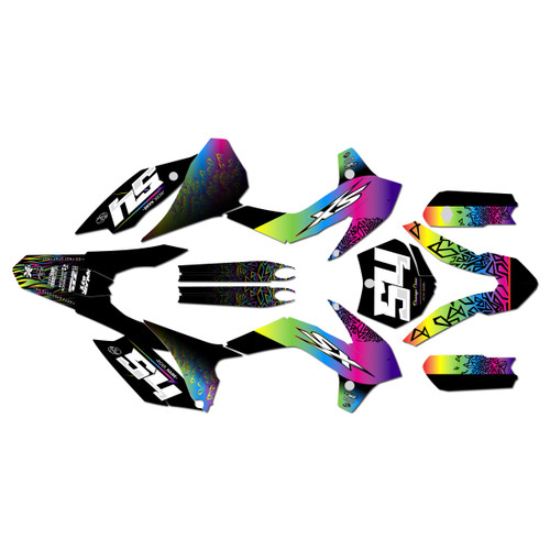 KTM 85SX & 105SX graphics kit 2013-2015 fatality series rainbow