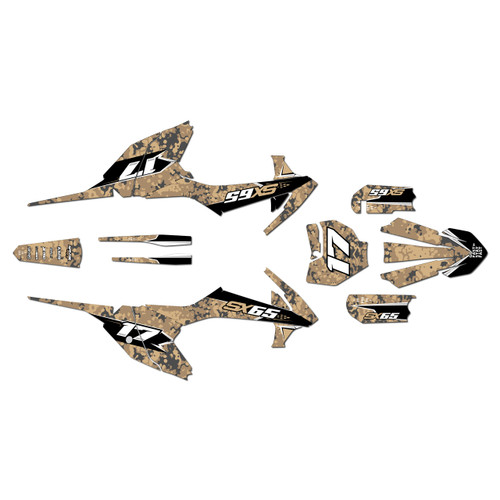 ktm 65sx graphics kit 2016-2023 warfare series tan