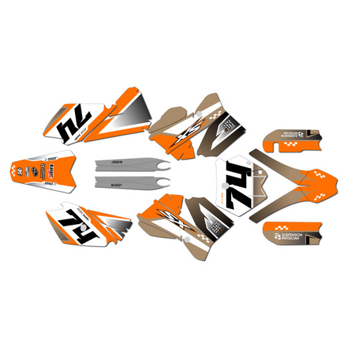 ktm 105sx graphics kit 2006-2012 prestige series tan