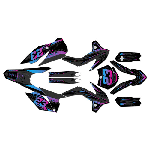KTM 85SX & 105SX graphics kit 2013-2015 guard series magenta-shift
