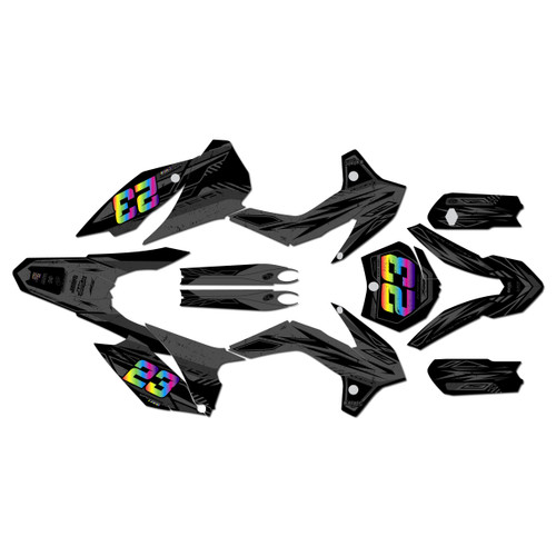 KTM 85SX & 105SX graphics kit 2013-2015 guard series rainbow