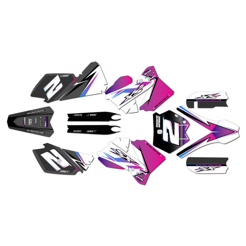 ktm 105sx graphics kit 2006-2012 razor series magenta