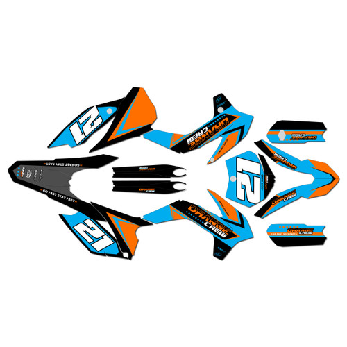 ktm 85sx graphics kit 2013-2015 ogcrew series cyan