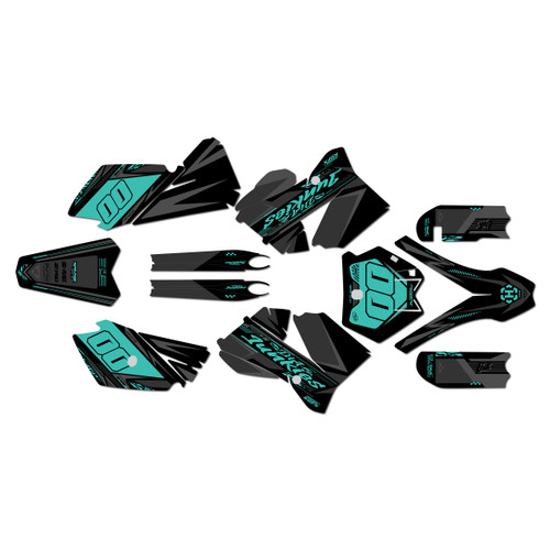 ktm 85sx graphics kit 2006-2012 rugged series teal-shift