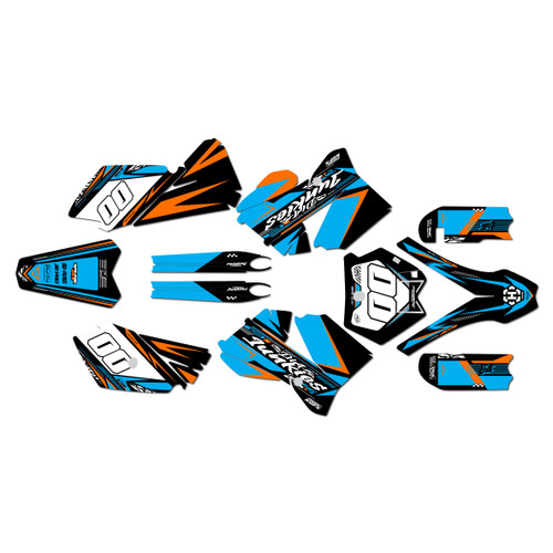 ktm 105sx graphics kit 2006-2012 rugged series cyan