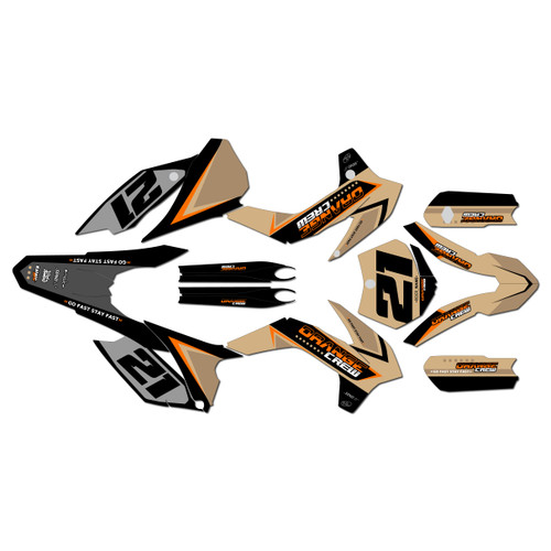 ktm 105sx graphics kit 2013-2015 ogcrew series tan