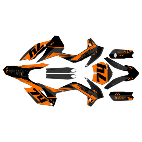 ktm 85sx graphics kit 2013-2015 prestige series orange-shift