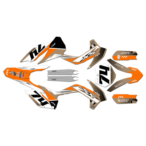 ktm 105sx graphics kit 2013-2015 prestige series tan
