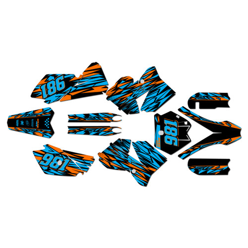 ktm 105sx graphics kit 2006-2012 twitch series cyan