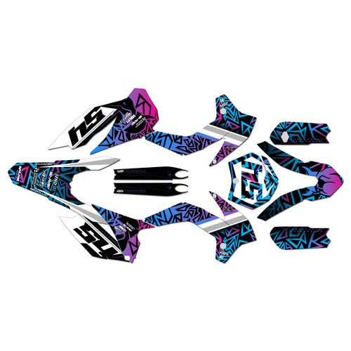 ktm 105sx graphics kit 2015-2017 cyrus series magenta-shift