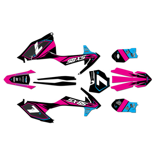 ktm 85sx graphics kit 2018-2024 bash series magenta