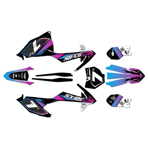 ktm 85sx graphics kit 2018-2024 bash series magenta-shift