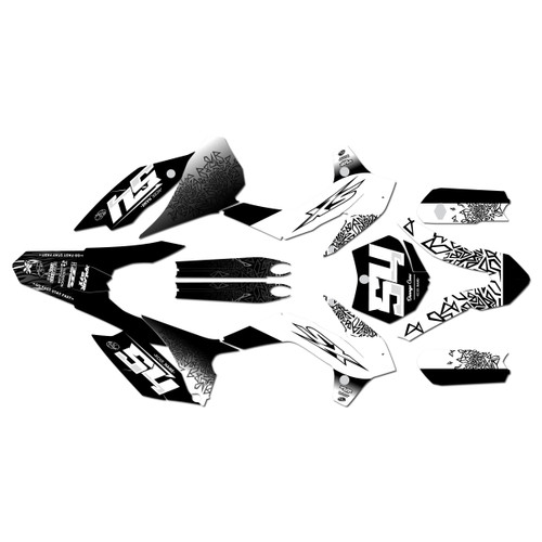 ktm 105sx graphics kit 2015-2017 fatality series white