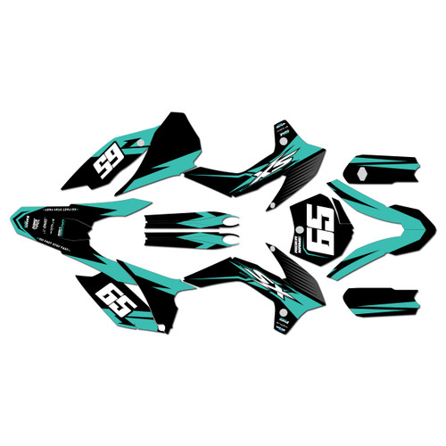 ktm 85sx graphics kit 2015-2017 bold series teal