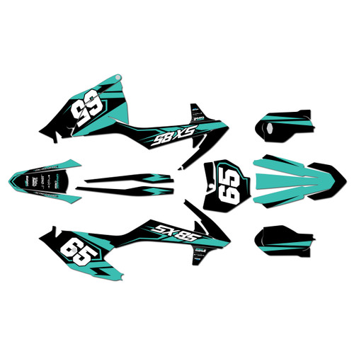 ktm 85sx graphics kit 2018-2024 bold series teal