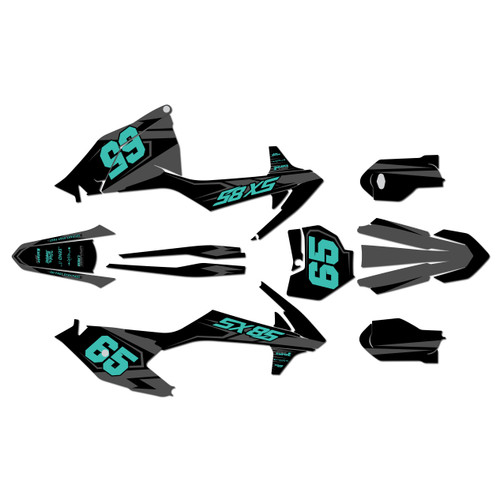 ktm 85sx graphics kit 2018-2024 bold series teal-shift