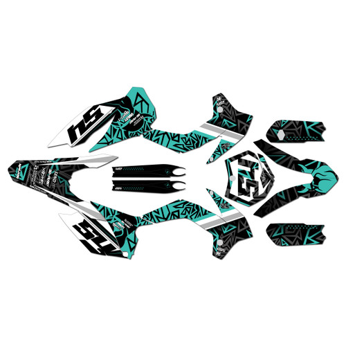 KTM 85SX & 105SX graphics kit 2015-2017 cyrus series teal