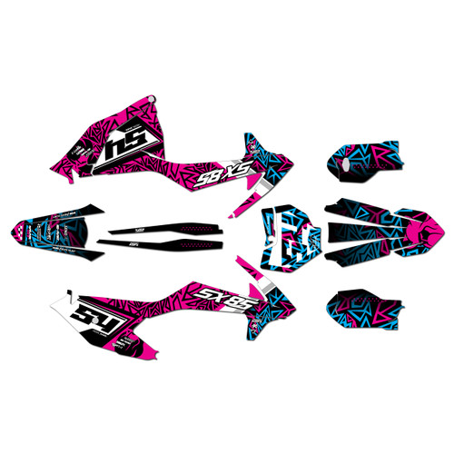 ktm 85sx graphics kit 2018-2024 cyrus series magenta