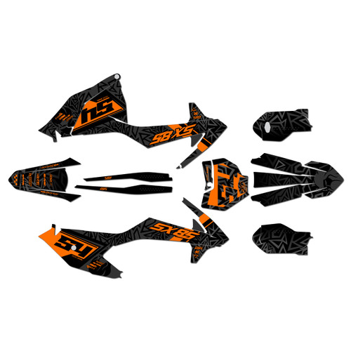 ktm 85sx graphics kit 2018-2024 cyrus series orange-shift
