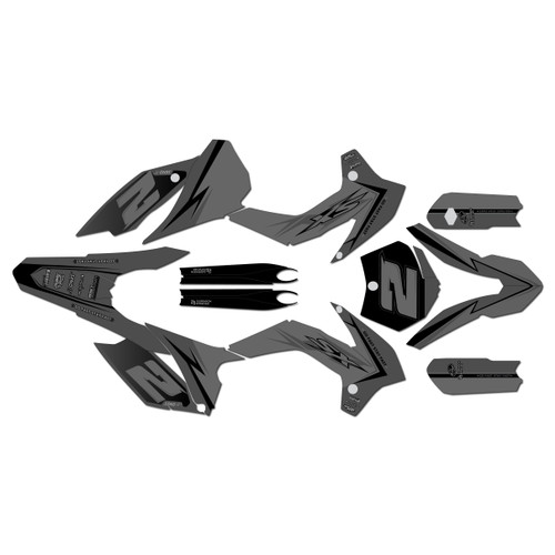 ktm 105sx graphics kit 2015-2017 razor series smoke