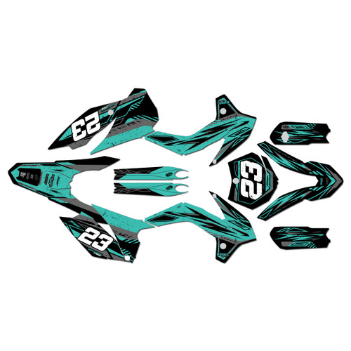 KTM 85SX & 105SX graphics kit 2015-2017 guard series teal