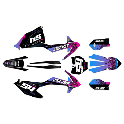 ktm 85sx graphics kit 2018-2024 fatality series magenta