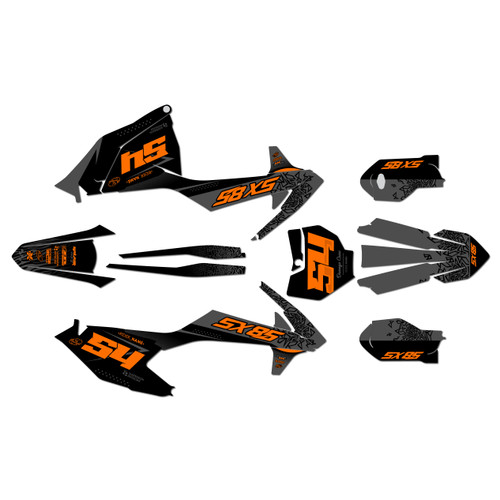 ktm 85sx graphics kit 2018-2024 fatality series orange-shift