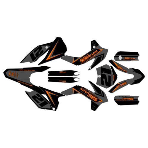 KTM 85SX & 105SX graphics kit 2015-2017 ogcrew series orange-shift