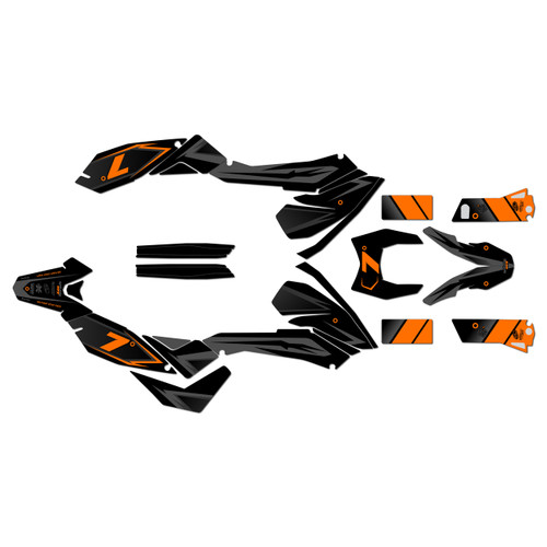 ktm 690smc graphics kit 2008-2011 bold series orange-shift