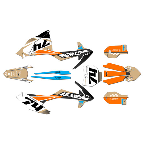 ktm 85sx graphics kit 2018-2024 prestige series tan