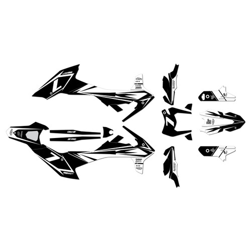 ktm 690smcr graphics kit 2019-2024 bold series white