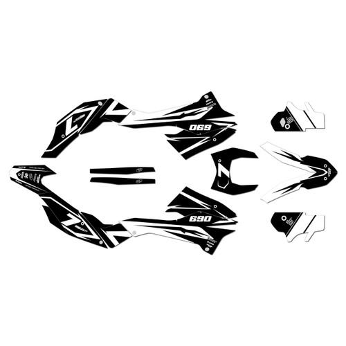 ktm 690smc graphics kit 2012-2013 bold series white