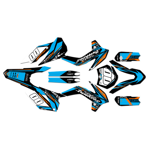 KTM 85SX & 105SX graphics kit 2015-2017 rugged series cyan
