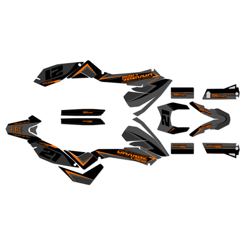ktm 690smc graphics kit 2008-2011 orange-crew series orange