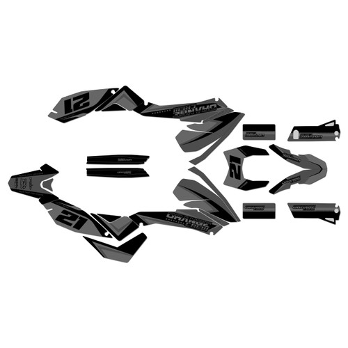 ktm 690smc graphics kit 2008-2011 orange-crew series smoke