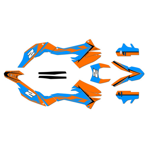 ktm 690smc graphics kit 2012-2013 razor series cyan
