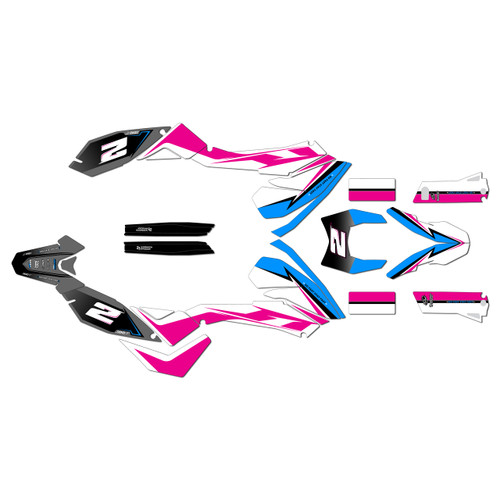 ktm 690smc graphics kit 2008-2011 razor series magenta