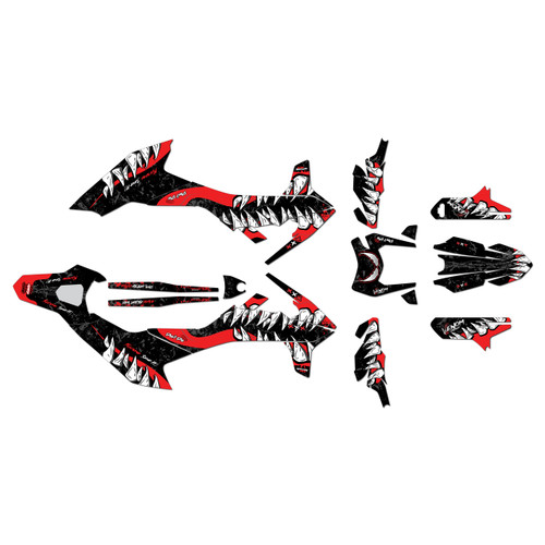 ktm 690smcr graphics kit 2019-2024 carnage series red