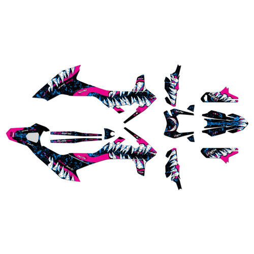 ktm 690smcr graphics kit 2019-2024 carnage series magenta