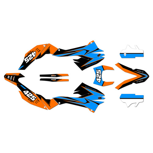 ktm 690smc graphics kit 2012-2013 screech series cyan