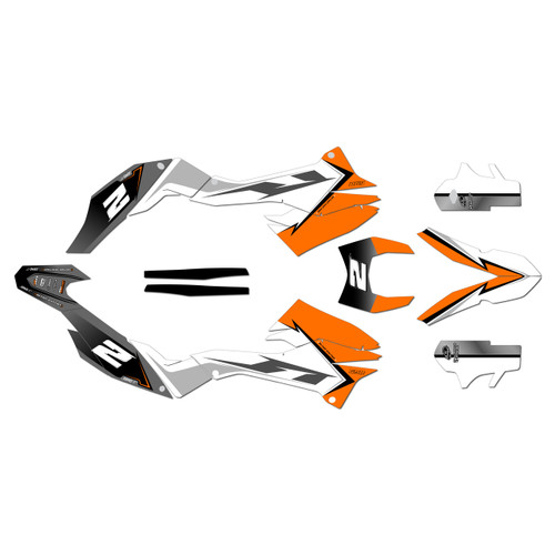 ktm 690smc graphics kit 2014-2018 razor series orange